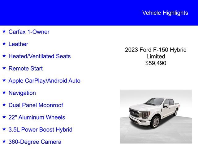 Certified 2023 Ford F150 Limited AWD/4WD image 2
