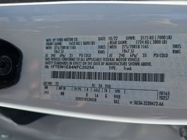 Certified 2022 Ford F150 Tremor w/ Equipment Group 402A High AWD/4WD image 35