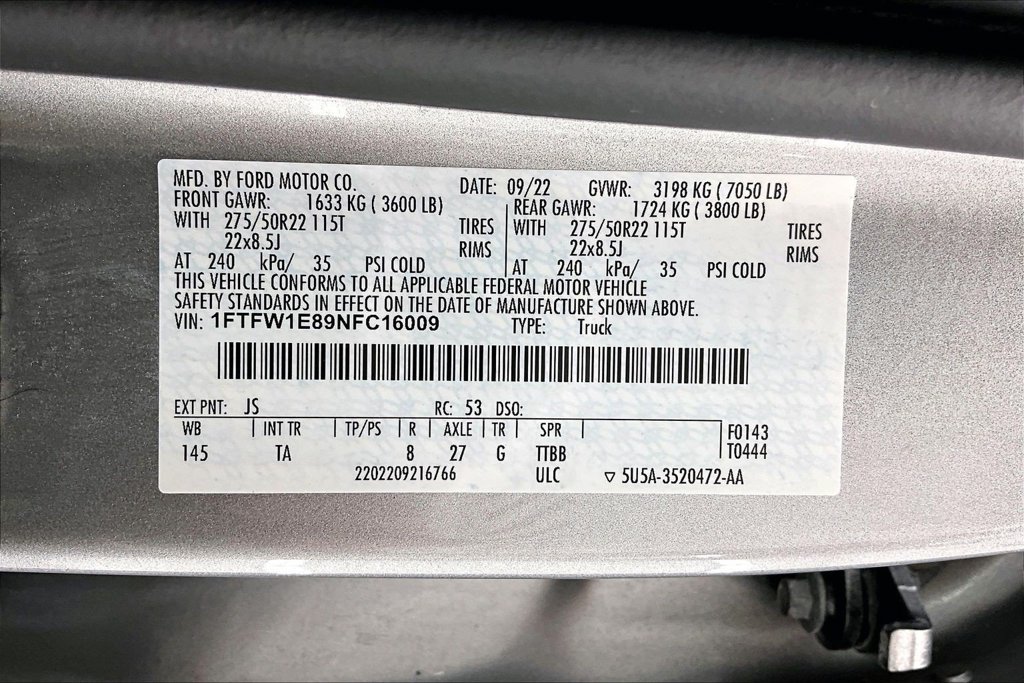 Certified 2022 Ford F150 Limited AWD/4WD image 36