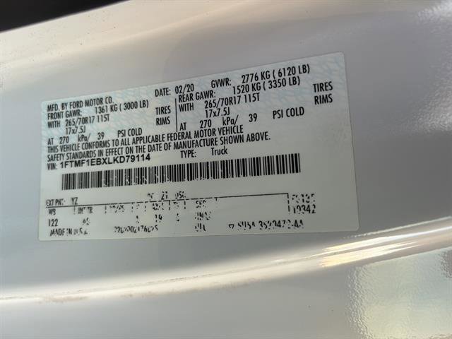 Certified 2020 Ford F150 XL w/ Equipment Group 101A Mid image 18