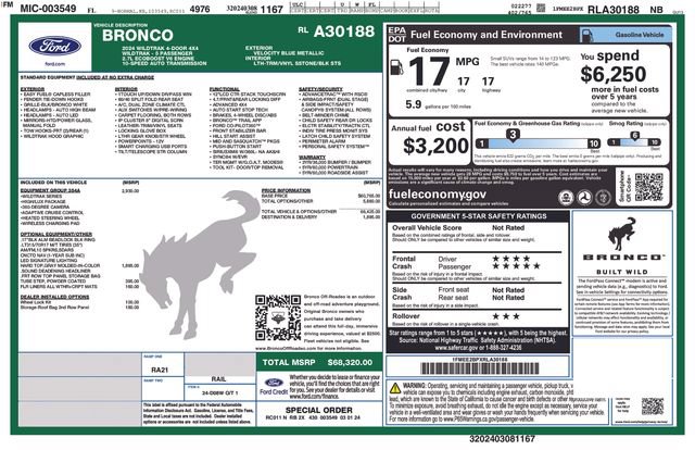 Certified 2024 Ford Bronco Wildtrak AWD/4WD image 2