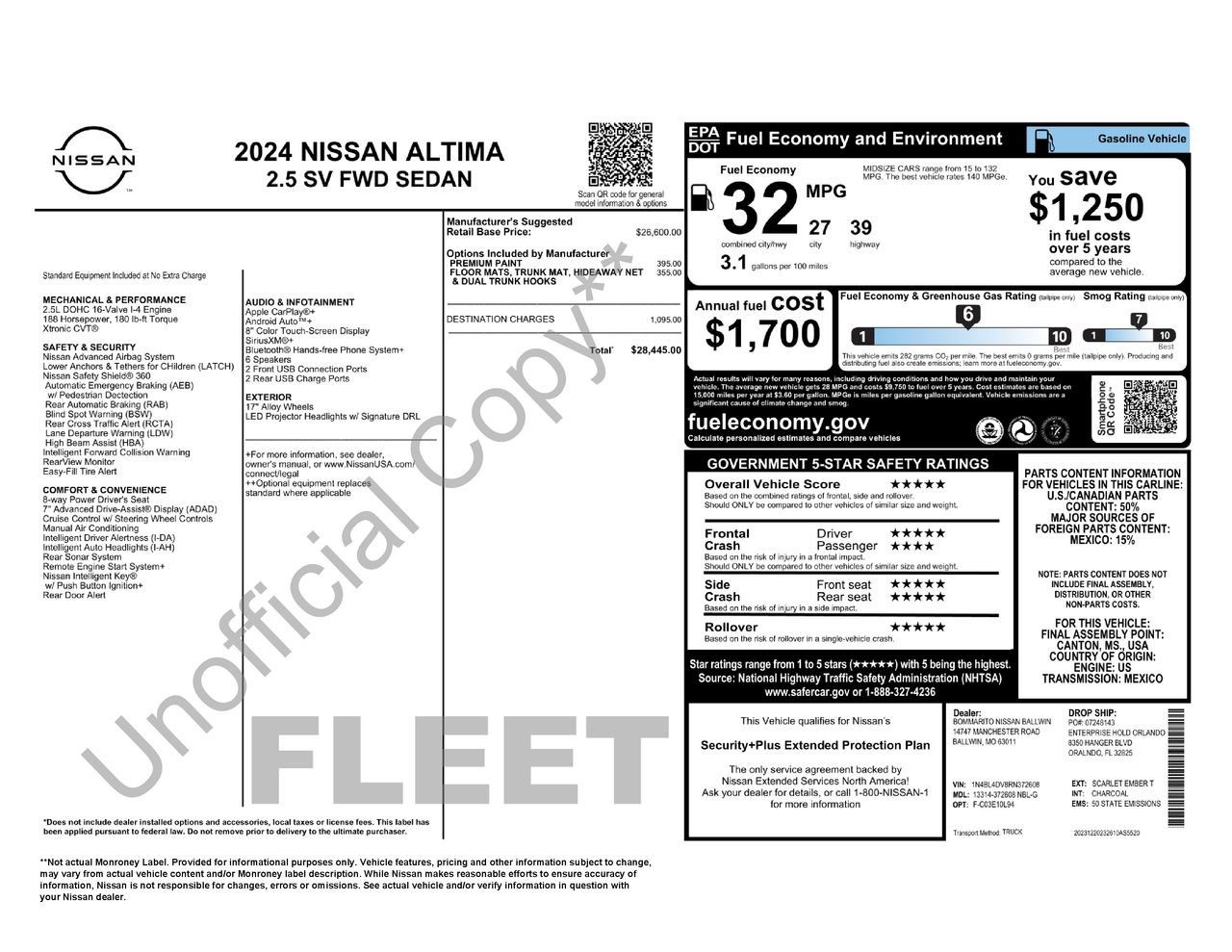 Used 2024 Nissan Altima 2.5 SV FWD image 52