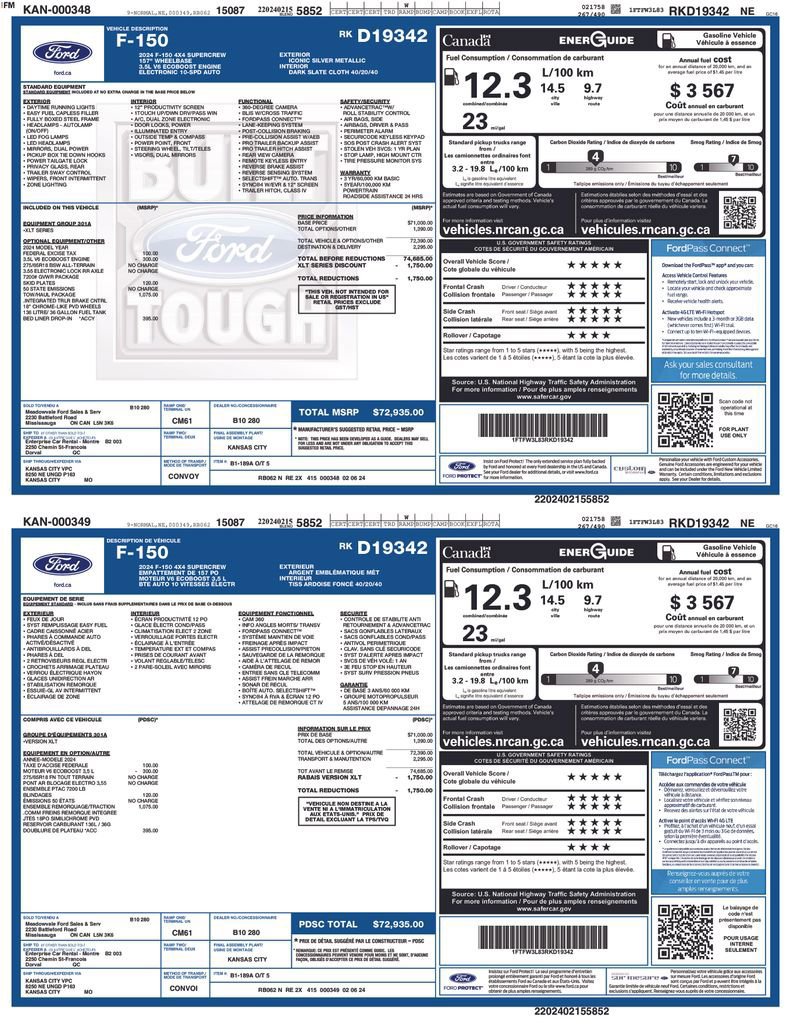 Certified 2024 Ford F150 XLT w/ Tow/Haul Package AWD/4WD image 42