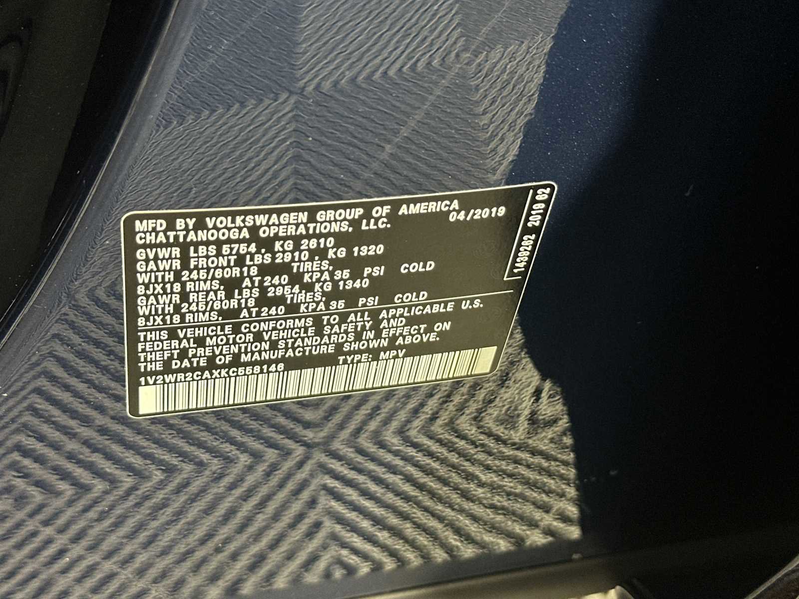 Used 2019 Volkswagen Atlas SE FWD image 35