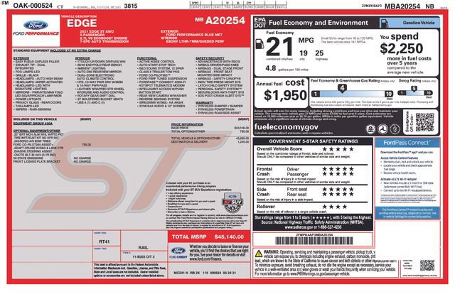 Certified 2021 Ford Edge ST image 12