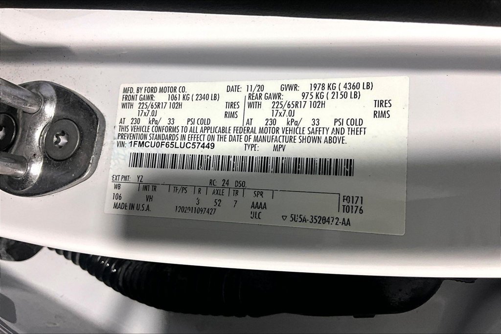 Certified 2020 Ford Escape S FWD image 31