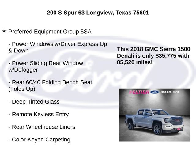 Used 2018 GMC Sierra 1500 Denali w/ Denali Ultimate Package AWD/4WD image 5