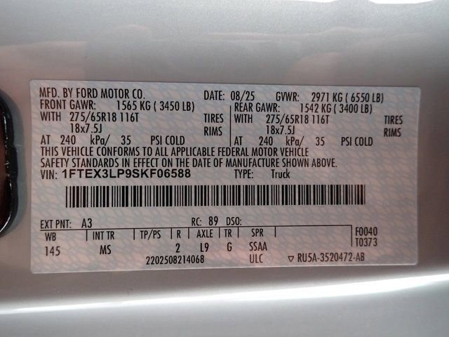 Certified 2025 Ford F150 XLT w/ Equipment Group 301A Standard AWD/4WD image 21