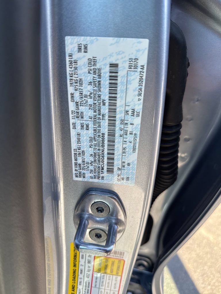 Certified 2022 Ford Escape SE w/ Cold Weather Package FWD image 54