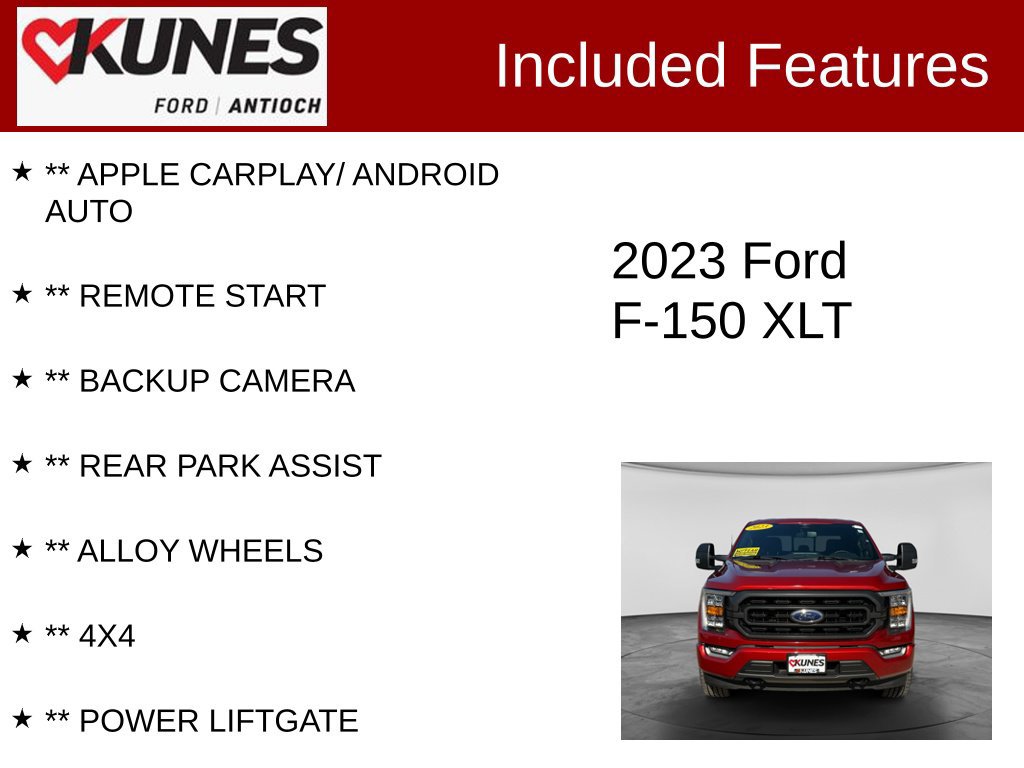 Certified 2023 Ford F150 XLT w/ Equipment Group 302A High AWD/4WD image 3