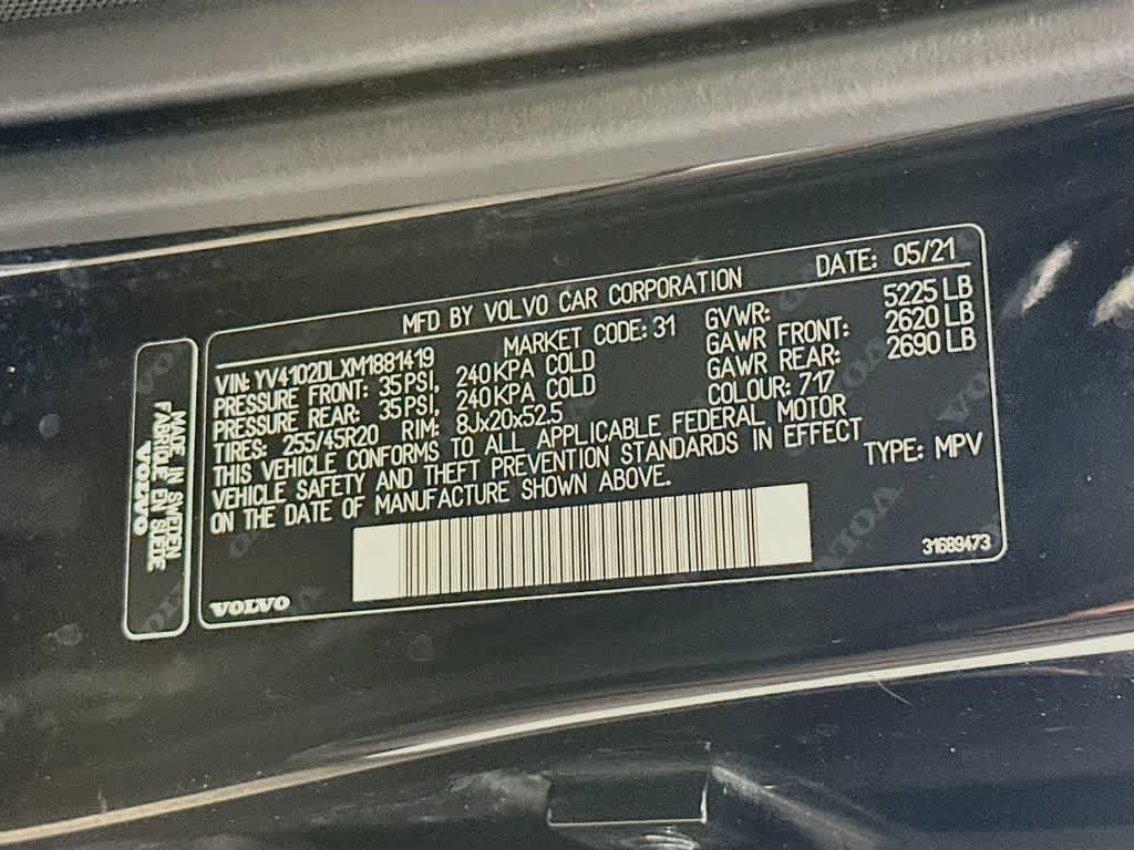 Used 2021 Volvo XC60 T5 Inscription w/ Protection Package Premier FWD image 21