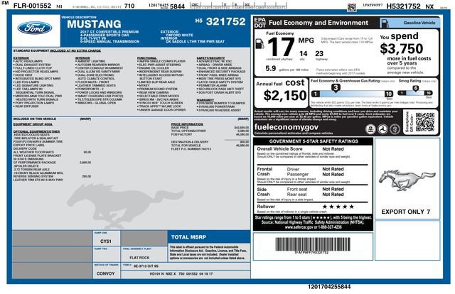 Certified 2017 Ford Mustang GT Premium w/ GT Performance Package image 10