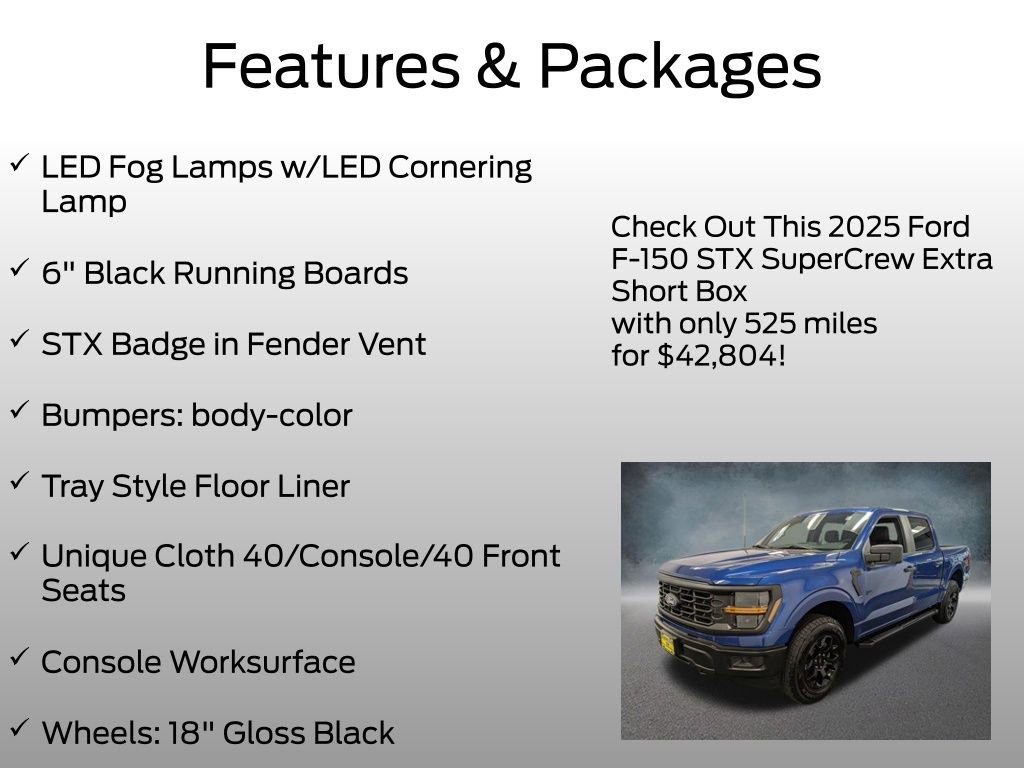 Certified 2025 Ford F150 STX w/ Equipment Group 201A FX4 AWD/4WD image 8