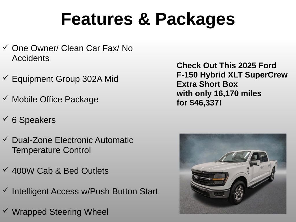 Certified 2025 Ford F150 XLT w/ Equipment Group 302A MID AWD/4WD image 4