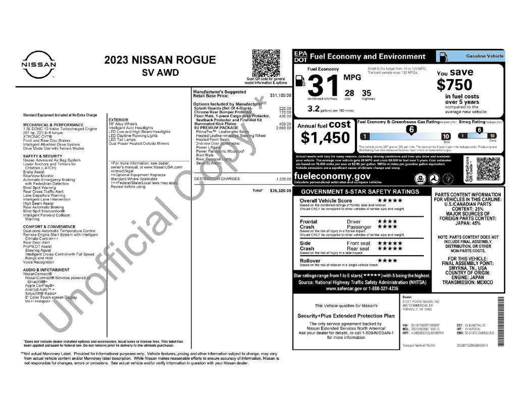Used 2023 Nissan Rogue SV w/ SV Premium B Package AWD/4WD image 38