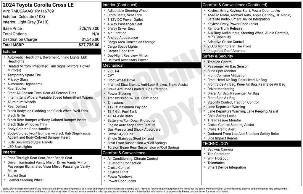 Used 2024 Toyota Corolla Cross LE FWD image 11