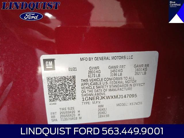 Used 2021 Chevrolet Traverse RS w/ LPO, Cargo Package image 24