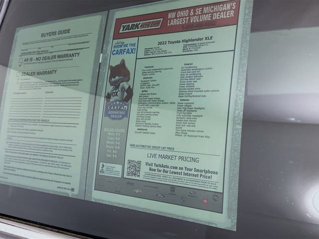 Used 2022 Toyota Highlander XLE image 14