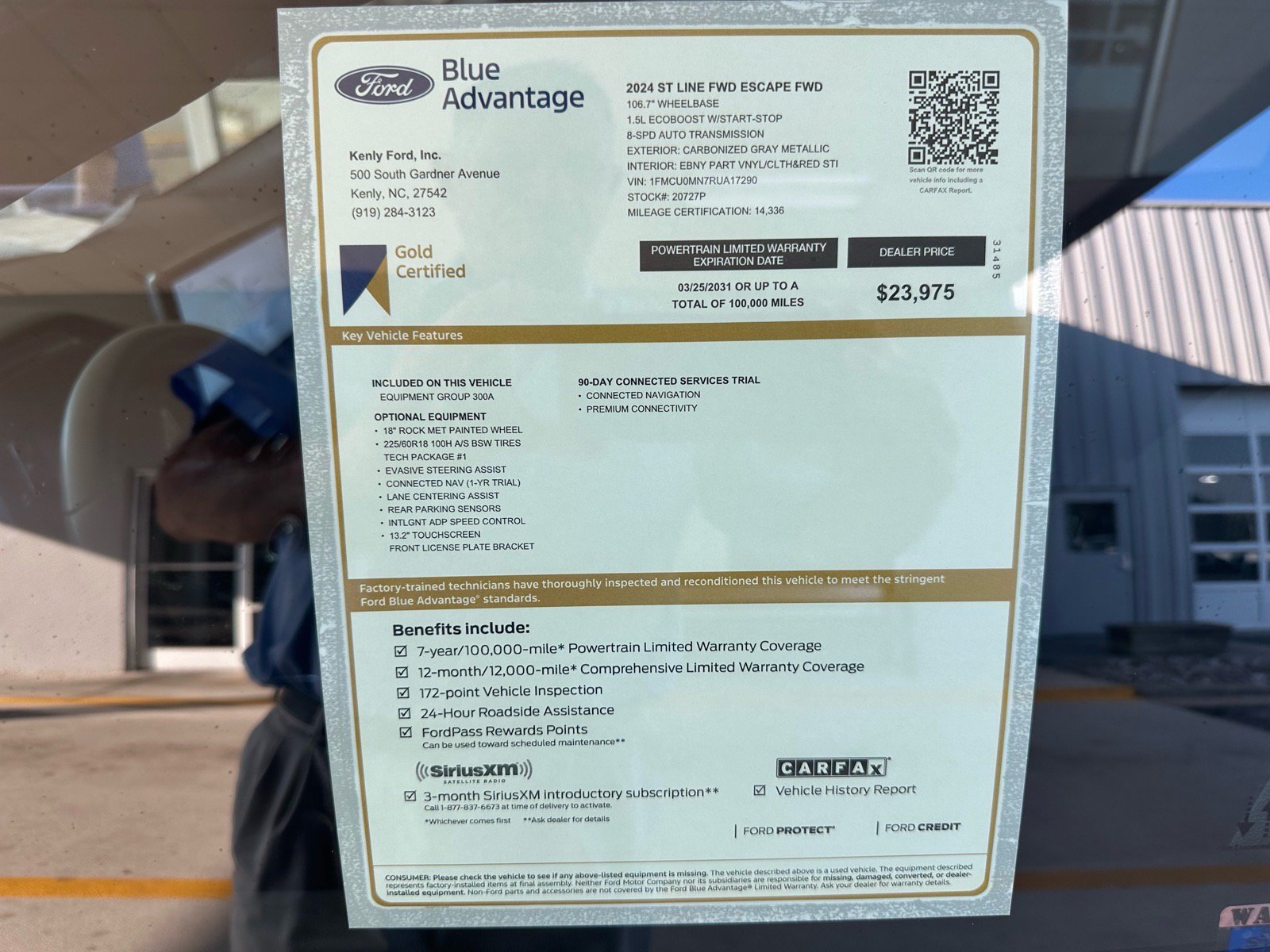 Certified 2024 Ford Escape ST-Line w/ Tech Pack #1 FWD image 5