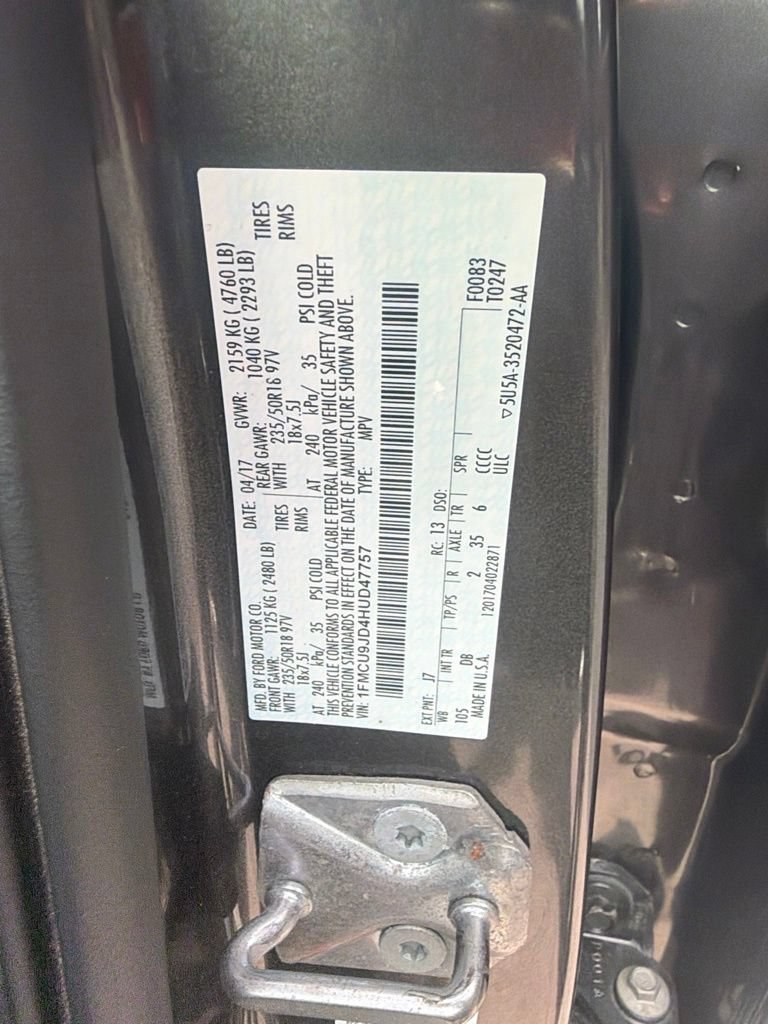 Certified 2017 Ford Escape Titanium AWD/4WD image 45