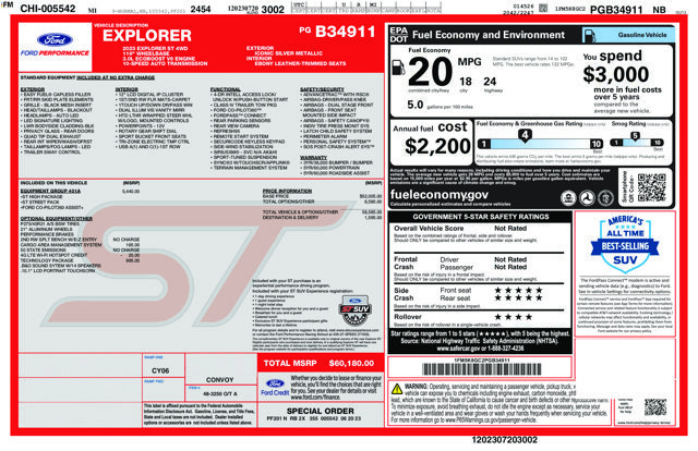Certified 2023 Ford Explorer ST w/ Equipment Group 401A AWD/4WD image 58