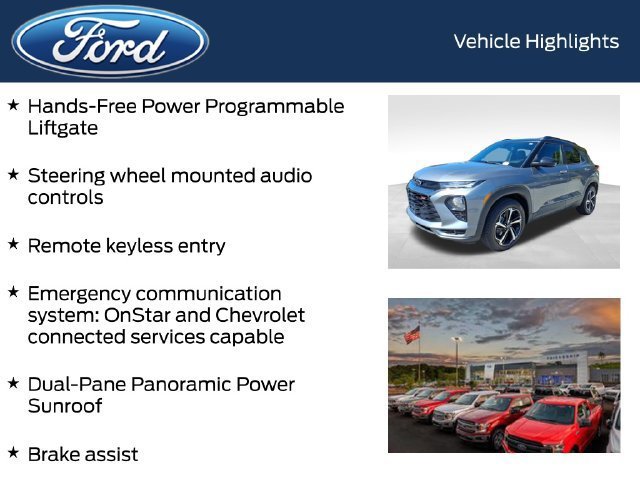 Used 2021 Chevrolet TrailBlazer RS w/ Sun and Liftgate Package AWD/4WD image 9