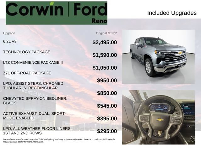 Used 2025 Chevrolet Silverado 1500 LTZ w/ Technology Package AWD/4WD image 3