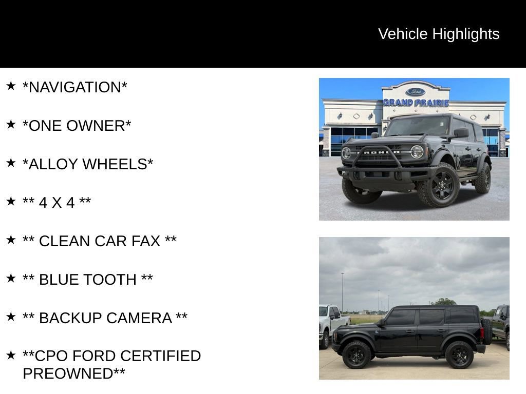Certified 2024 Ford Bronco Black Diamond AWD/4WD image 7