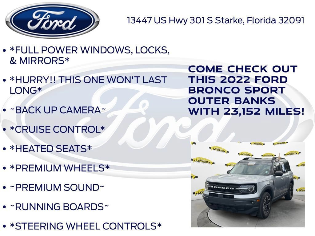 Certified 2022 Ford Bronco Sport Outer Banks image 13