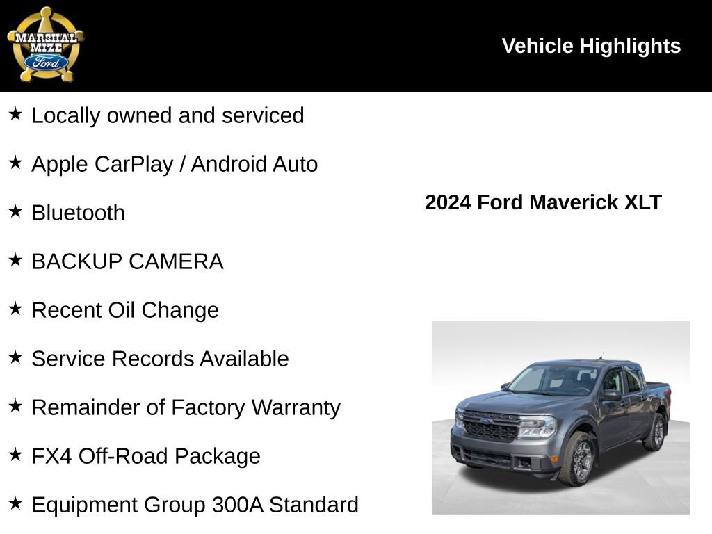 Certified 2024 Ford Maverick XLT w/ Equipment Group 300A Standard AWD/4WD image 2