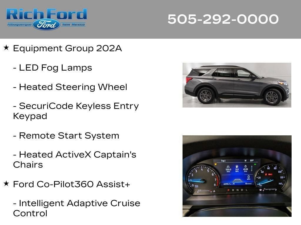 Certified 2024 Ford Explorer XLT w/ Equipment Group 202A RWD image 55
