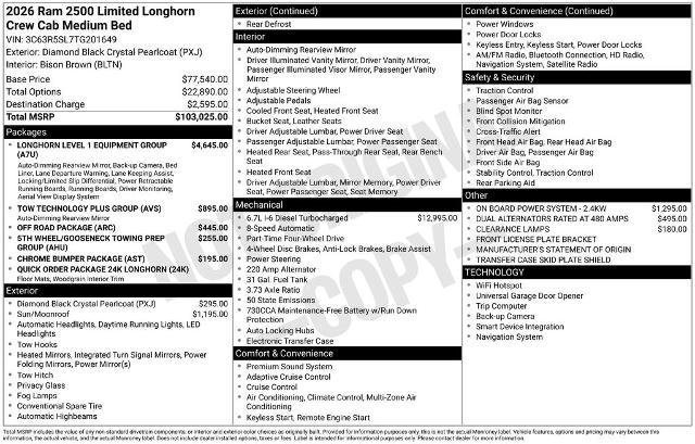 Used 2026 RAM 2500 Limited image 39