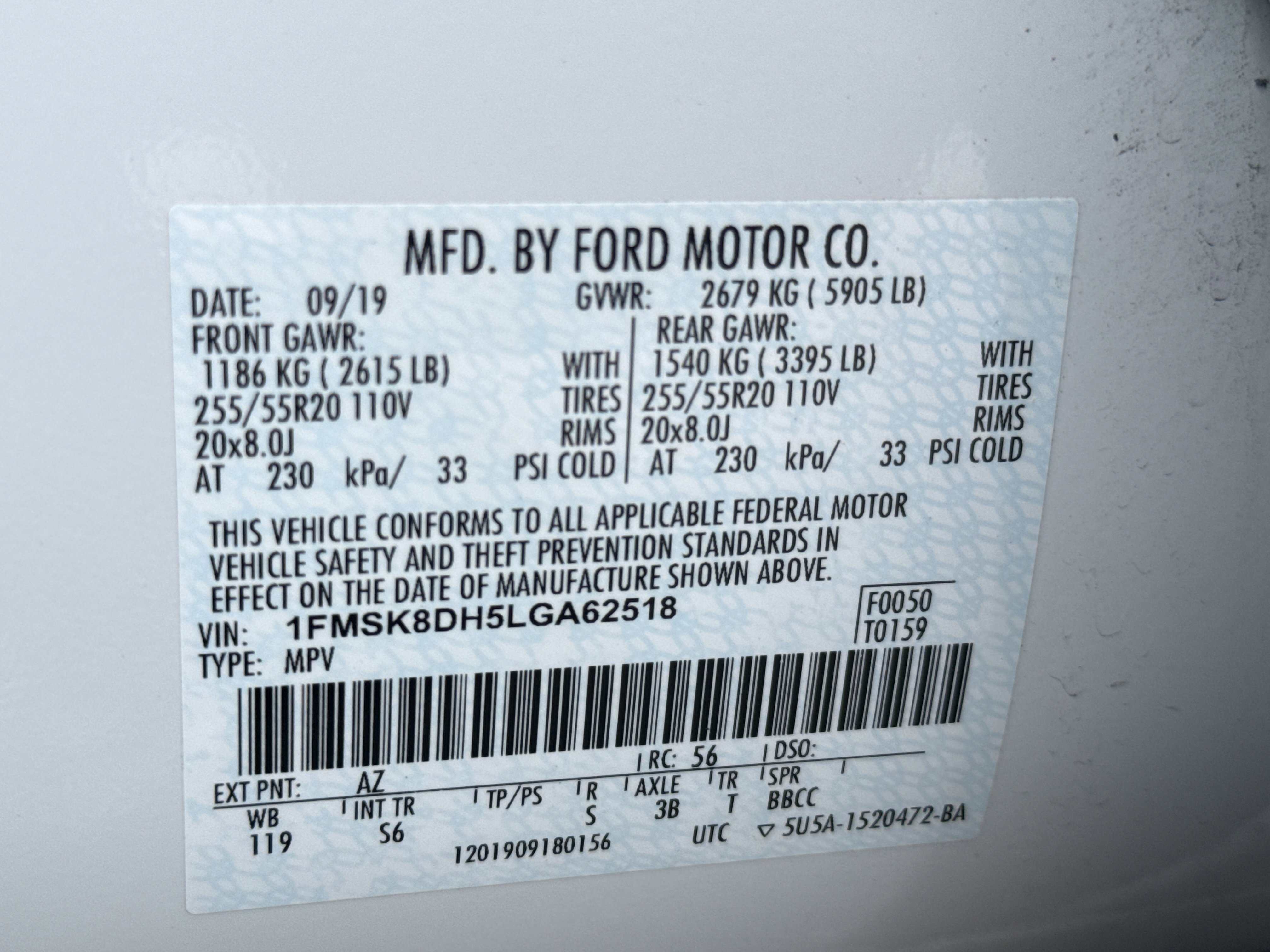 Certified 2020 Ford Explorer XLT w/ Equipment Group 202A AWD/4WD image 30
