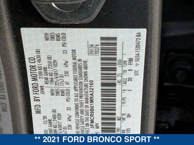 Certified 2021 Ford Bronco Sport Big Bend image 23