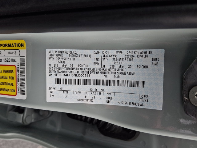 Certified 2022 Ford Ranger XLT w/ Equipment Group 301A Mid AWD/4WD image 28