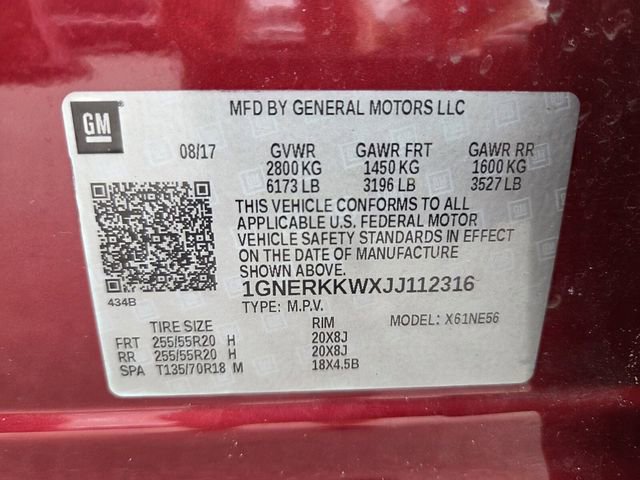 Used 2018 Chevrolet Traverse Premier w/ Driver Confidence II Package image 22