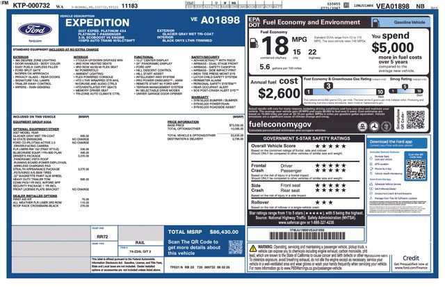 Certified 2027 Ford Expedition Platinum w/ Stealth Appearance Package AWD/4WD image 34
