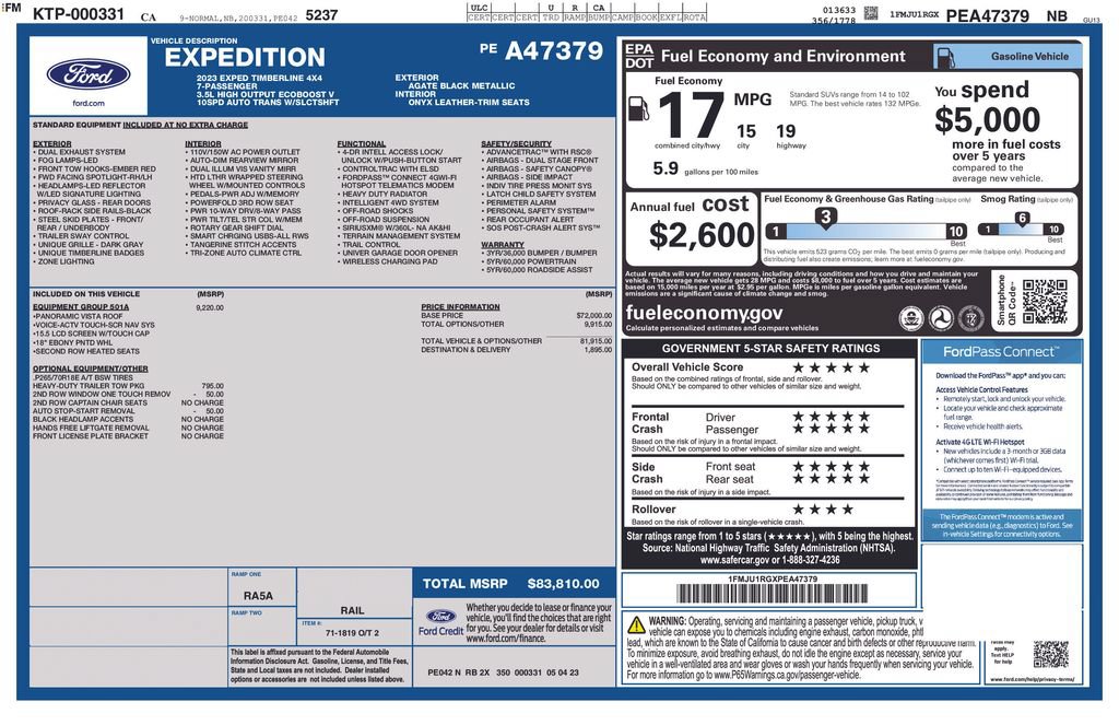 Certified 2023 Ford Expedition Timberline AWD/4WD image 2