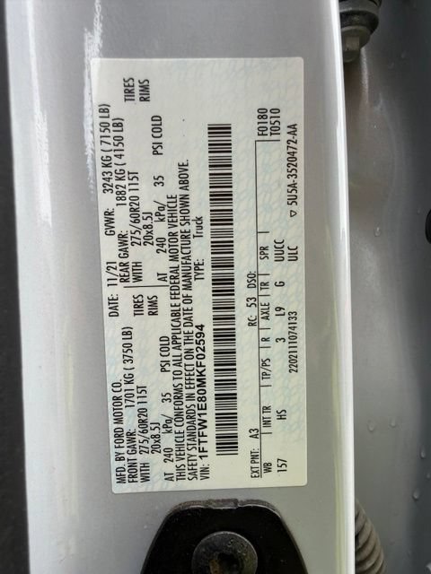 Certified 2021 Ford F150 Lariat w/ Equipment Group 502A High AWD/4WD image 12