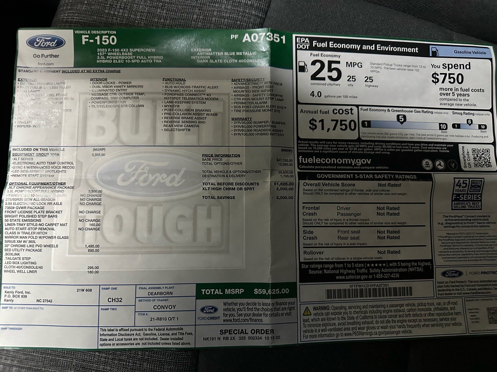 Certified 2023 Ford F150 XLT w/ Equipment Group 302A High RWD image 34
