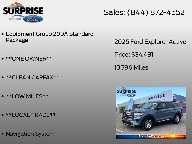 Certified 2025 Ford Explorer Active AWD/4WD image 7