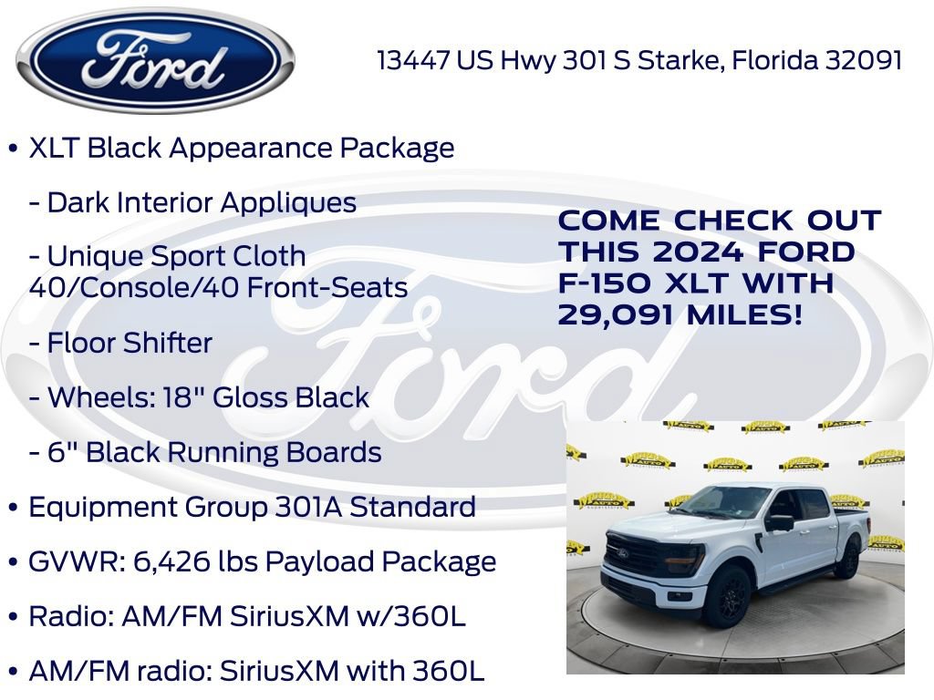 Certified 2024 Ford F150 XLT w/ XLT Black Appearance Package RWD image 22