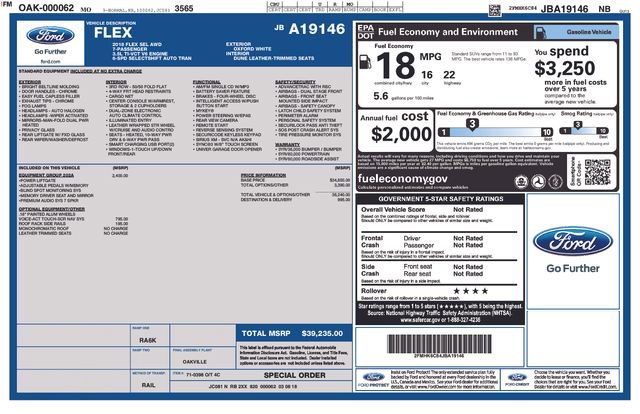 Certified 2018 Ford Flex SEL w/ Equipment Group 202A image 40