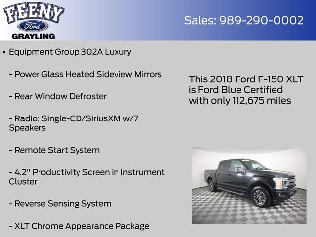 Certified 2018 Ford F150 XLT w/ Equipment Group 302A Luxury AWD/4WD image 8