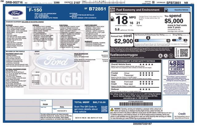 Certified 2025 Ford F150 Tremor w/ Equipment Group 402A High AWD/4WD image 38
