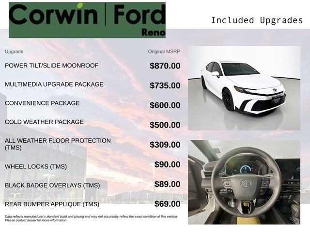 Used 2025 Toyota Camry SE w/ Multimedia Upgrade Package FWD image 3