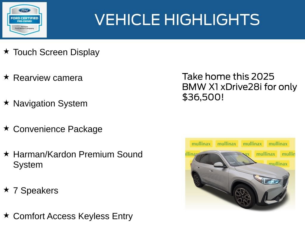 Used 2025 BMW X1 xDrive28i w/ Convenience Package AWD/4WD image 23
