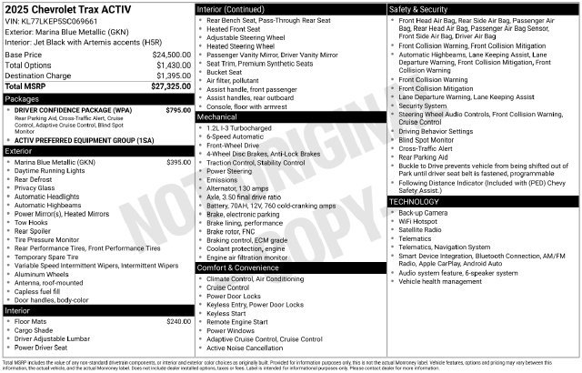 Used 2025 Chevrolet Trax ACTIV w/ Driver Confidence Package FWD image 36