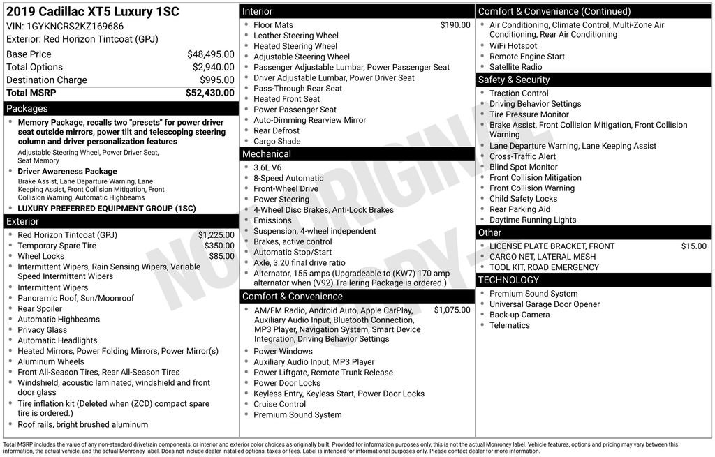 Used 2019 Cadillac XT5 Luxury image 2