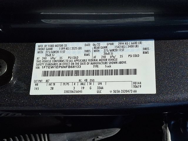 Certified 2022 Ford F150 Lariat w/ Equipment Group 502A High AWD/4WD image 31